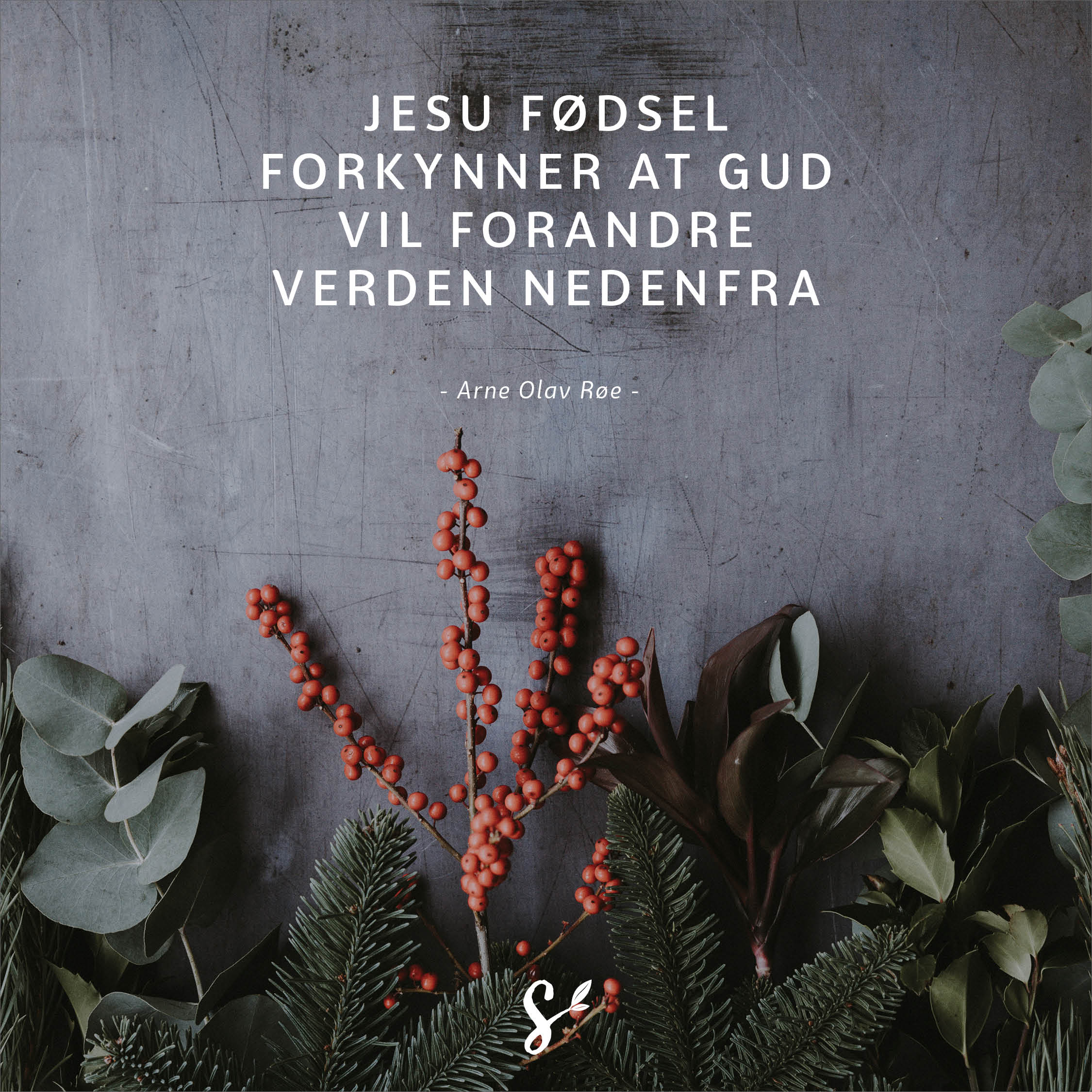 Jul og tekst om Jesu fødsel - sitatbilde