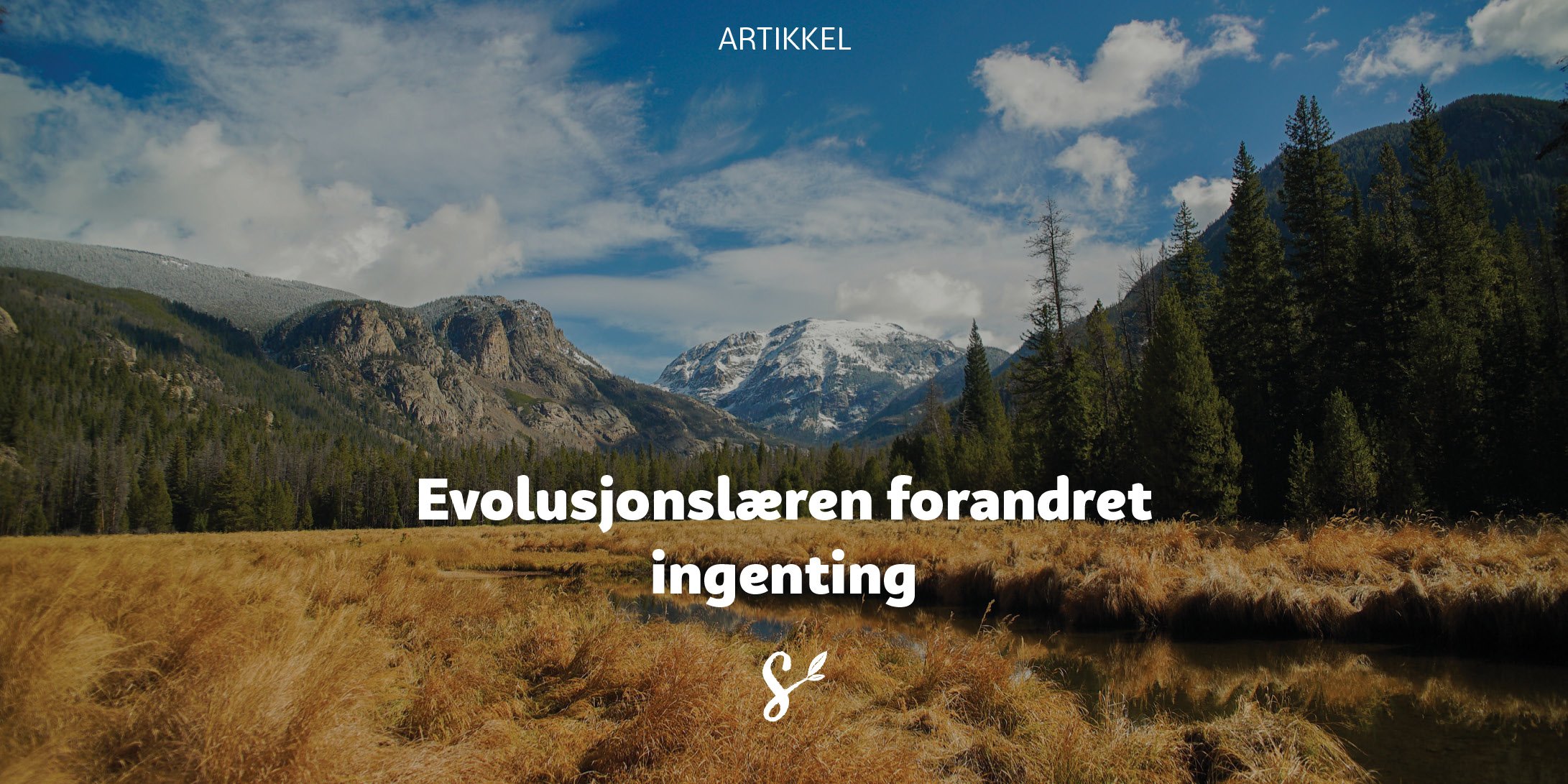 evolusjonslæren forandret ingenting - tittelbilde